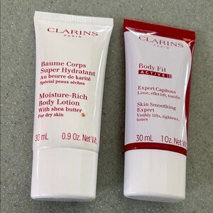 Clarins Mini Skincare Duo in White and Red